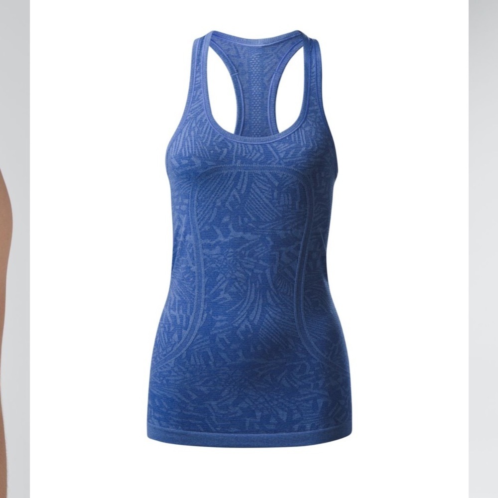 Lululemon Women's Swiftly Tech Racerback Heathered Harbor Blue Size 10 - Picture 9 of 9